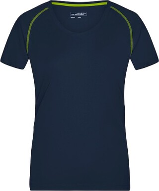 Dámské sportovní tričko James Nicholson sports T-shirt women, námořní modrá/jasně žlutá, vel. XXL