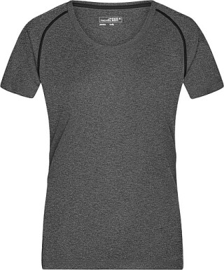 Dámské sportovní tričko James Nicholson sports T-shirt women, šedý melír/černá, vel. M
