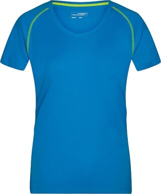 Dámské sportovní tričko James Nicholson sports T-shirt women, sv. modrá/jasně žlutá, vel. S