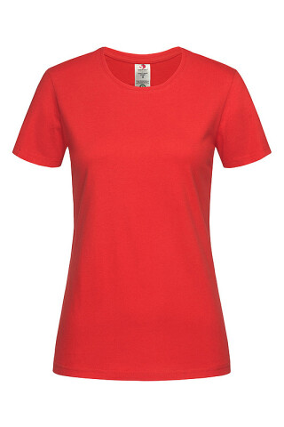 Dámské tričko STEDMAN CLASSIC-T ORGANIC WOMEN z bio bavlny, červená, S