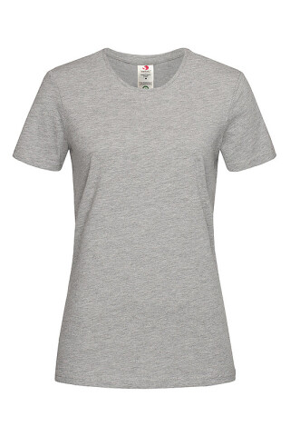 Dámské tričko STEDMAN CLASSIC-T ORGANIC WOMEN z bio bavlny, šedý melír, XL