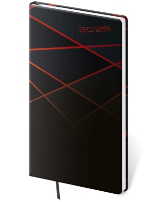 Diář týdenní kapesní Vario - 1 RED LINES 2027