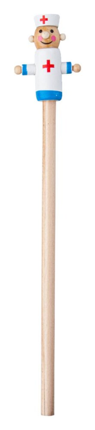 Dřevěná tužka s figurkou lékaře