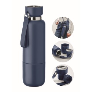 Dvoustěnná láhev 500ml, tmavě námořní modrá
