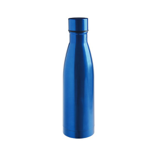 Dvoustěnná láhev na pití se šroubovacím víčkem, 500ml, modrá