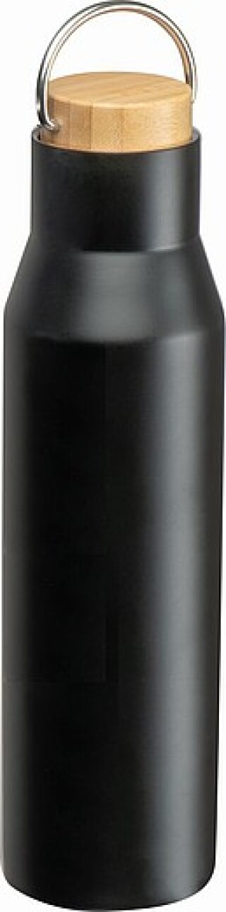 Dvoustěnná láhev na pití z nerezové oceli, 550ml, černá
