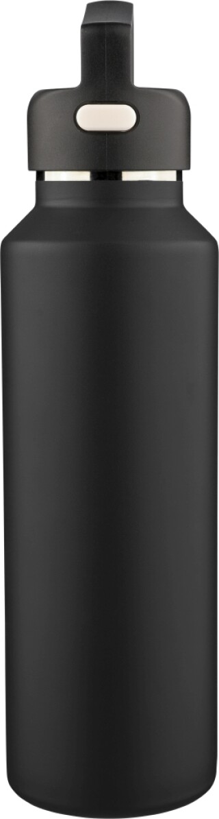 Dvoustěnná láhev z recyklované nerezové oceli, 600 ml, černá