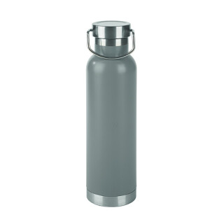 Dvoustěnná nerezová láhev na pití, 650ml, šedá