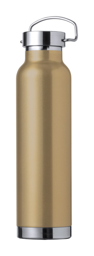 Dvoustěnná nerezová termoska, 650ml, s měděnou izolací, zlatá