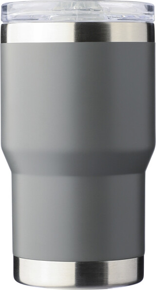 Dvoustěnný cestovní termohrnek z recyklované nerezové oceli 350 ml, šedá
