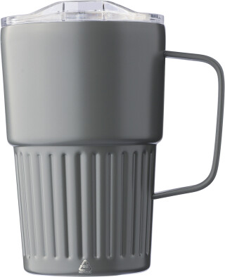 ARIOS Dvoustěnný cestovní termohrnek z recyklované nerezové oceli 450 ml, šedá