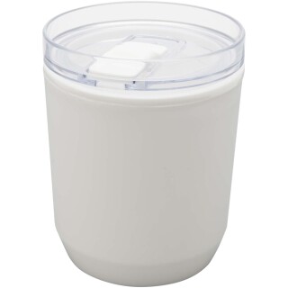 Dvoustěnný kelímek z recyklovaného plastu 180 ml, bílá