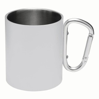 Dvouvrstvý nerezový hrnek, 300ml, bílý