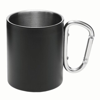 Dvouvrstvý nerezový hrnek, 300ml, černý