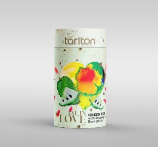 EVOLTA Tarlton Green Love Soursop & Rose petals papír 100 g - zelený čaj, ochucený, aromatizovaný, sypaný