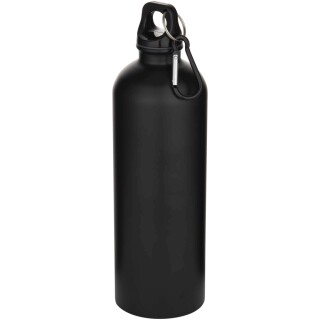 Jednostěnná matná láhev na vodu z nerezové oceli s karabinou 750ml, černá