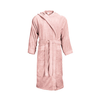 KALEBA Kvalitní župan s kapucí, světle růžová, L/XL