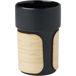 Kelímek s bambusovým potahem 340ml, černá