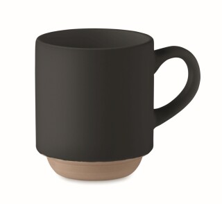 FIKRET Keramický stohovatelný hrnek o objemu 170 ml, černá