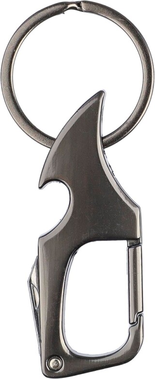 BARUMO Přívěsek na klíče - karabinka, gun metal
