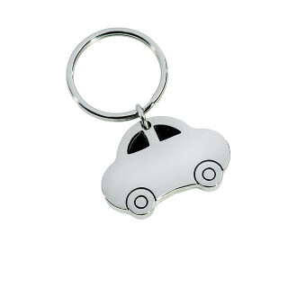 Kovový přívěsek na klíče-auto, stříbrná