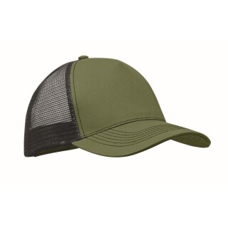 Kšiltovka trucker s 5 panely, vojenská zelená