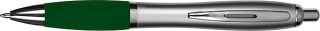Propiska, modrá náplň, stříbrno zelená