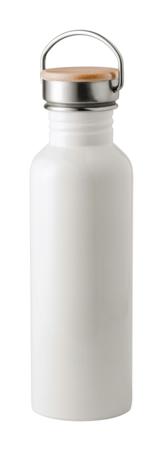 Láhev na pití z nerezové oceli, 750ml, bílá