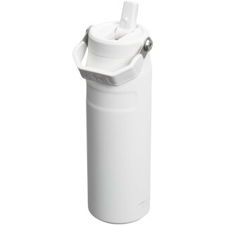 Láhev na vodu vyklápěcím brčkem 700 ml, bílá