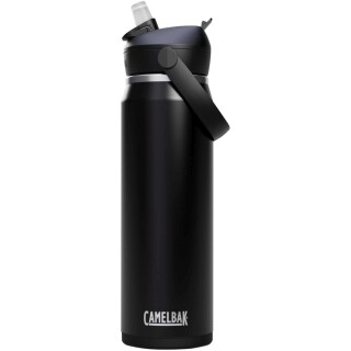 Láhev na vodu z nerezové oceli s výklopným brčkem 750ml, černá
