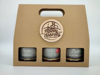 LIGURY - dárková sada pest - jesenické pesto, pesto s medvědím česnekem a pesto ze sušených rajčat