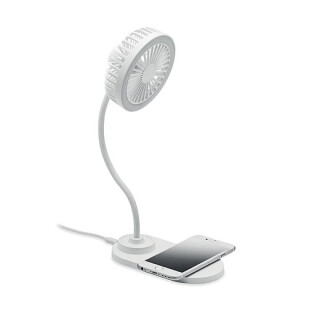 LUISO Stolní ventilátor se 3 nastavitelnými rychlostmi a 10W bezdrátovou nabíječkou