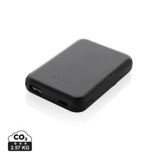 Magnetická powerbanka 5000mAh 5W z RCS plastu, černá