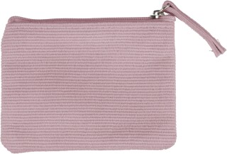 Manšestrová peněženka na zip, jemně růžová