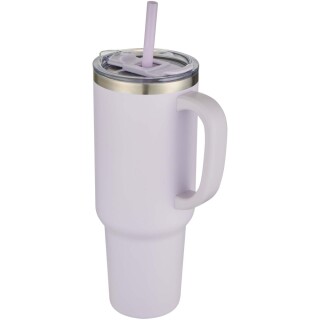 Měděný vakuově izolovaný termohrnek s brčkem a dvojitou stěnou 1200ml, světle fialová