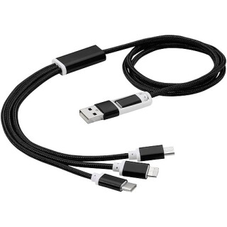 Nabíjecí kabel s dvojitým vstupem, černý