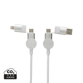 Nabíjecí kabel se 4 koncovkami, bílý