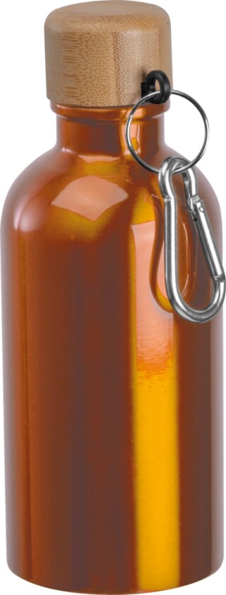 Nerezová láhev s karabinou 400 ml, oranžová