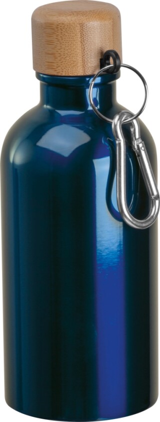 Nerezová láhev s karabinou 400 ml, tmavě modrá