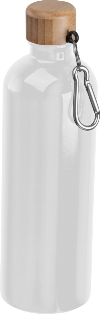 Nerezová láhev s karabinou 750 ml, bílá