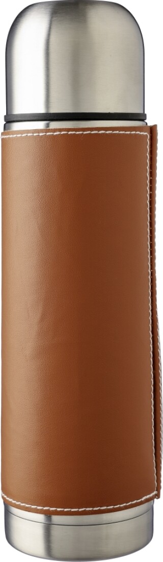 Nerezová láhev v obalu 400 ml, hnědá