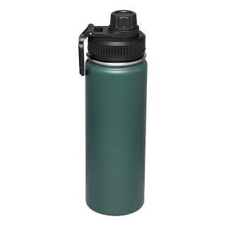 Nerezová termoska 600ml, s černým víčkem, tmavě zelená