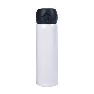 Nerezová termoska s dvojitým víčkem, 400ml, bílá