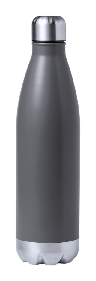 Nerezová termoska ve tvaru láhve, 750ml, izolovaná mědí, šedá