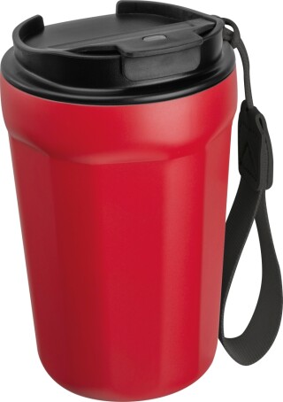 Nerezový cestovní termohrnek 350 ml, červená