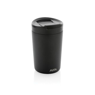 Nerezový hrnek s víčkem, 300 ml, černá