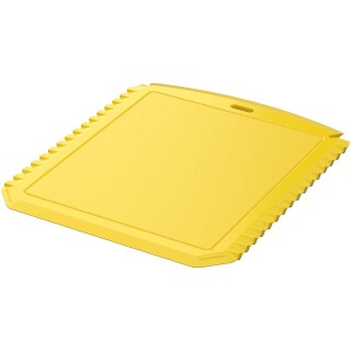 Obdélníková škrabka na led z recyklovaného plastu, žlutá