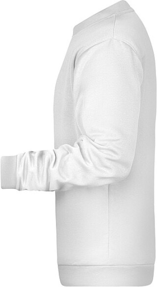 Pánská mikina James Nicholson sweatshirt men, bílá, vel. 4XL