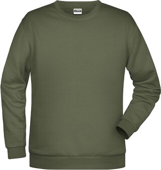 Pánská mikina James Nicholson sweatshirt men, tmavá zelená vojenská, vel. S
