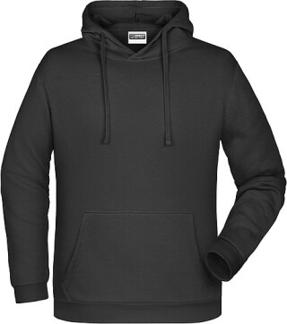 Pánská mikina s kapucí James Nicholson sweat hoodie men, černá, vel. L